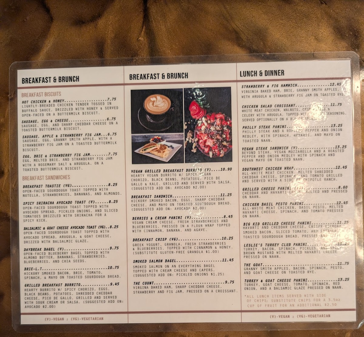 Honest Coffee Roasters Menu - Image 3